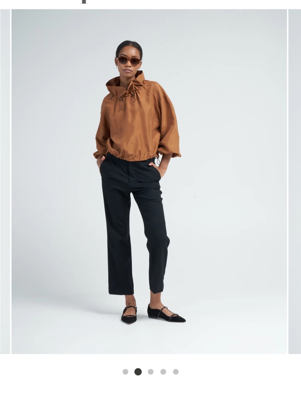 Ulla Johnson Kamara Blouse in Chestnut - Picture 2 of 9